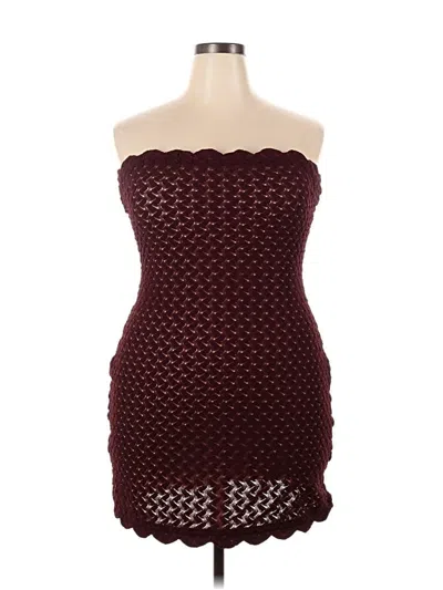 Pre-owned Meshki Cocktail Dress In Burgundy