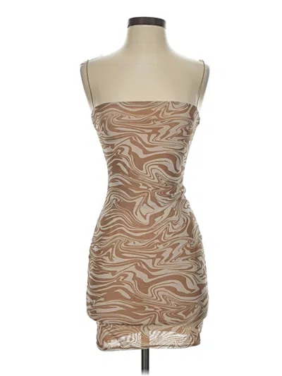 Pre-owned Meshki Cocktail Dress In Tan