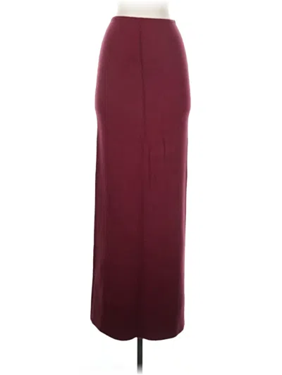 Pre-owned Meshki Formal Skirt In Burgundy