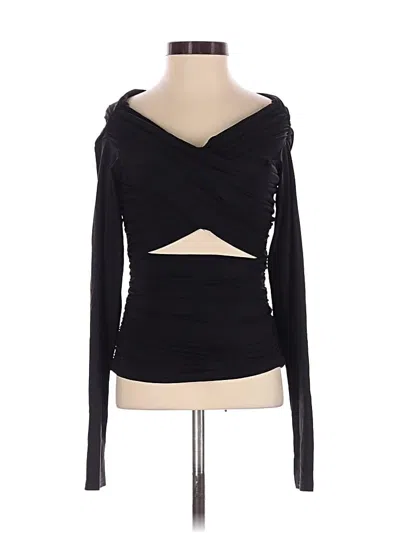 Pre-owned Meshki Long Sleeve Top Black Sweetheart Neckline Tops