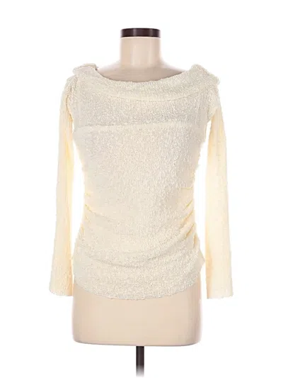 Pre-owned Meshki Long Sleeve Top Ivory Boatneck Tops