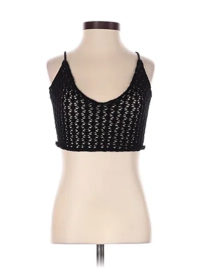Pre-owned Meshki Sleeveless Top Black Halter Neckline Tops