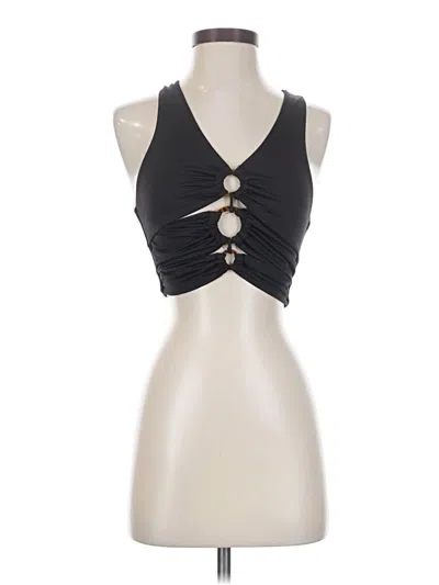 Pre-owned Meshki Sleeveless Top Black Halter Neckline Tops