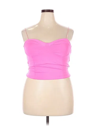 Pre-owned Meshki Sleeveless Top Pink Sweetheart Neckline Tops