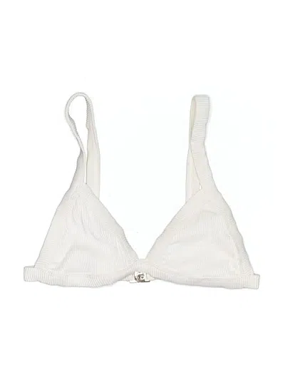 Pre-owned Meshki Swimsuit Top Ivory Swimwear