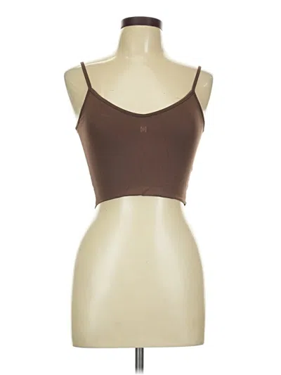 Pre-owned Meshki Tank Top Brown Strapless Neckline Tops