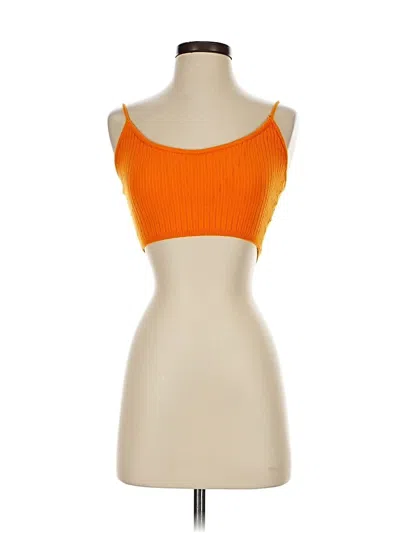 Pre-owned Meshki Tank Top Orange Strapless Neckline Tops
