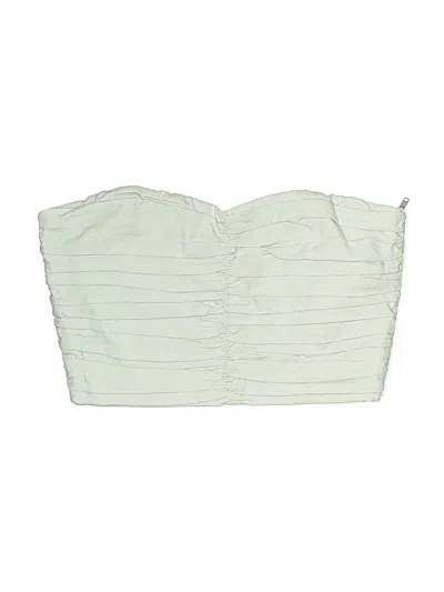 Pre-owned Meshki Tube Top Blue Strapless Neckline Tops