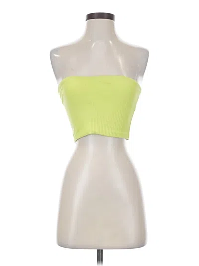 Pre-owned Meshki Tube Top Green Strapless Neckline Tops