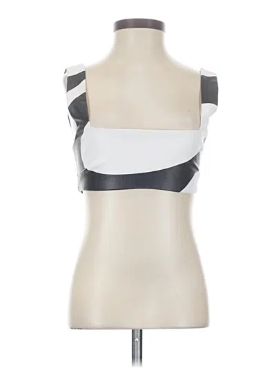 Pre-owned Meshki Tube Top Silver Strapless Neckline Tops