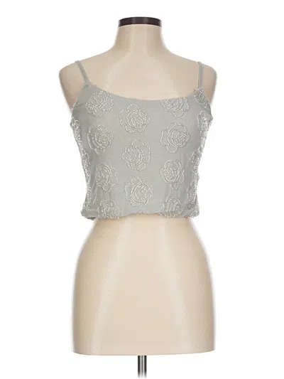 Pre-owned Meshki Tube Top Silver Strapless Neckline Tops