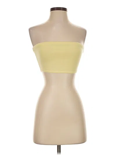 Pre-owned Meshki Tube Top Yellow Strapless Neckline Tops