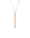 Meshmerise 0.02 Ct. Tw. Diamond 18k Rose Gold Over Silver Necklace