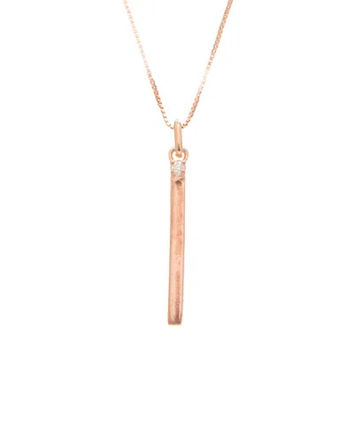 Meshmerise 0.02 Ct. Tw. Diamond 18k Rose Gold Over Silver Necklace