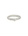 Meshmerise 0.03 Ct. Tw. Diamond 18k Gold Over Silver Ring
