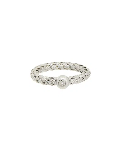 Meshmerise 0.03 Ct. Tw. Diamond 18k Gold Over Silver Ring