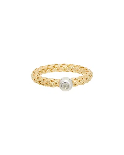 Meshmerise 0.03 Ct. Tw. Diamond 18k Gold Over Silver Ring