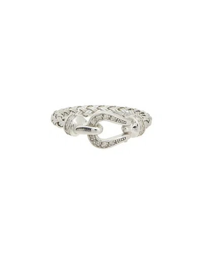 Meshmerise 0.04 Ct. Tw. Diamond 18k Gold Over Silver Ring