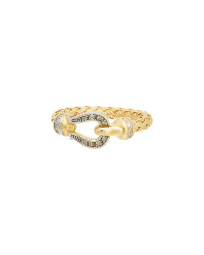 Meshmerise 0.04 Ct. Tw. Diamond 18k Gold Over Silver Ring