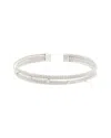 Meshmerise 0.05 Ct. Tw. Diamond 18k Gold Over Silver Bangle Bracelet