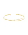 Meshmerise 0.05 Ct. Tw. Diamond 18k Gold Over Silver Bangle Bracelet
