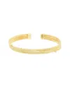 Meshmerise 0.05 Ct. Tw. Diamond 18k Gold Over Silver Bangle Bracelet