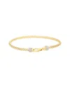 Meshmerise 0.06 Ct. Tw. Diamond 18k Gold Over Silver Bangle Bracelet