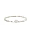Meshmerise 0.06 Ct. Tw. Diamond 18k Gold Over Silver Bangle Bracelet
