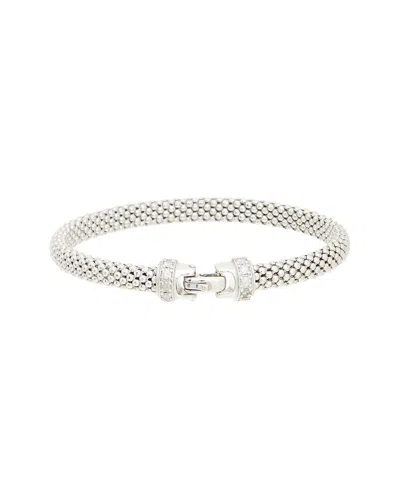 Meshmerise 0.06 Ct. Tw. Diamond 18k Gold Over Silver Bangle Bracelet