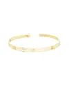 Meshmerise 0.06 Ct. Tw. Diamond 18k Gold Over Silver Bangle Bracelet