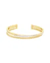 Meshmerise 0.07 Ct. Tw. Diamond 18k Gold Over Silver Bangle Bracelet