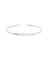 Meshmerise 0.10 Ct. Tw. Diamond 18k Gold Over Silver Bangle Bracelet