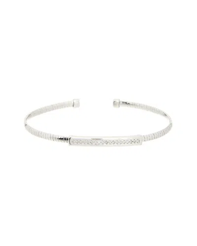 Meshmerise 0.10 Ct. Tw. Diamond 18k Gold Over Silver Bangle Bracelet