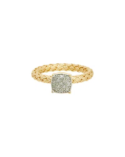 Meshmerise 0.12 Ct. Tw. Diamond 18k Gold Over Silver Ring