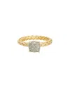 Meshmerise 0.12 Ct. Tw. Diamond 18k Gold Over Silver Ring