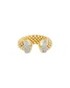 Meshmerise 0.12 Ct. Tw. Diamond 18k Gold Over Silver Ring