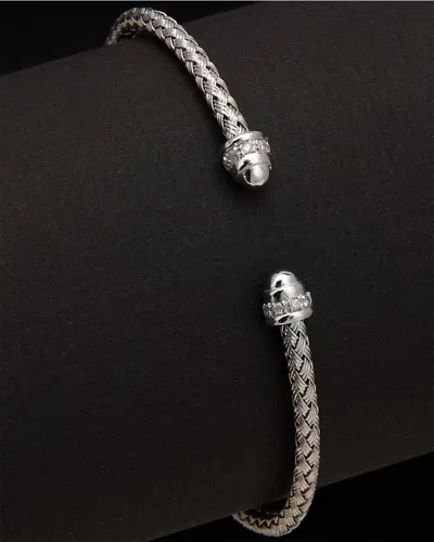 Meshmerise 0.12 Ct. Tw. Diamond Bangle Bracelet In Metallic