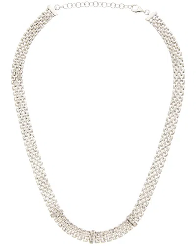 Meshmerise 0.15 Ct. Tw. Diamond 18k Gold Over Silv In Transparent