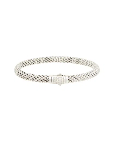 Meshmerise 0.20 Ct. Tw. Diamond 18k Gold Over Silver Bangle Bracelet