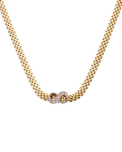 Meshmerise 18k Gold 0.06 Ct. Tw. Diamond Necklace