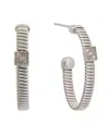 Meshmerise 18k Gold Over Silver 0.06 Ct. Tw. Diamond Earrings