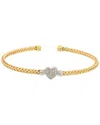 Meshmerise 18k Rose Gold Vermeil 0.1 Ct. Tw. Diamond Mesh Bangle