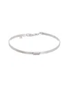 Meshmerise 18k Over Silver 0.03 Ct. Tw. Diamond Bangle