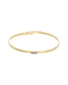Meshmerise 18k Over Silver 0.03 Ct. Tw. Diamond Bangle