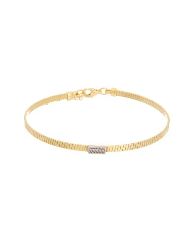 Meshmerise 18k Over Silver 0.03 Ct. Tw. Diamond Bangle