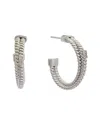 Meshmerise 18k Over Silver 0.03 Ct. Tw. Diamond Earrings