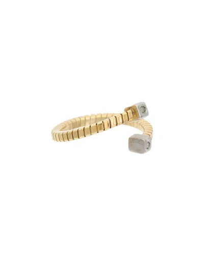 Meshmerise 18k Over Silver 0.04 Ct. Tw. Diamond Ring