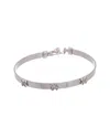 Meshmerise 18k Over Silver 0.05 Ct. Tw. Diamond Bangle Bracelet