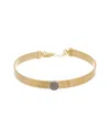Meshmerise 18k Over Silver 0.05 Ct. Tw. Diamond Bangle Bracelet