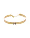 Meshmerise 18k Over Silver 0.05 Ct. Tw. Diamond Bangle Bracelet